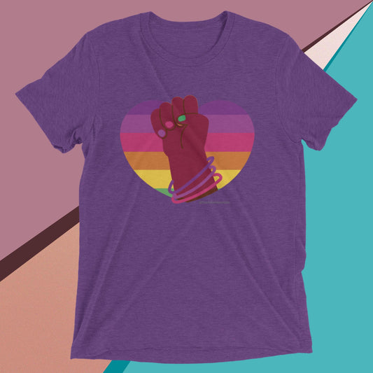Heart of Solidarity | Pride | Unisex Tri-Blend T-Shirt