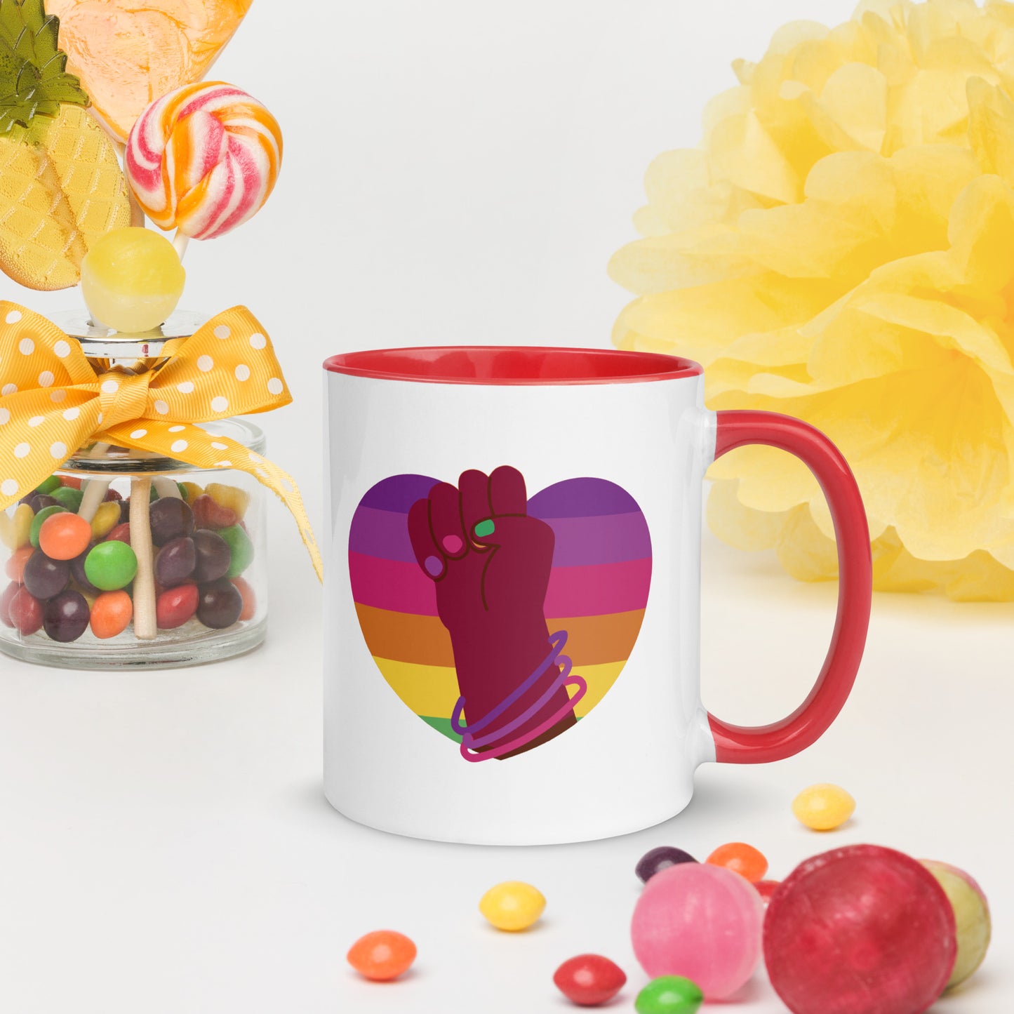 Heart of Solidarity | Pride | 11oz (325mL) Two-Tone Mug