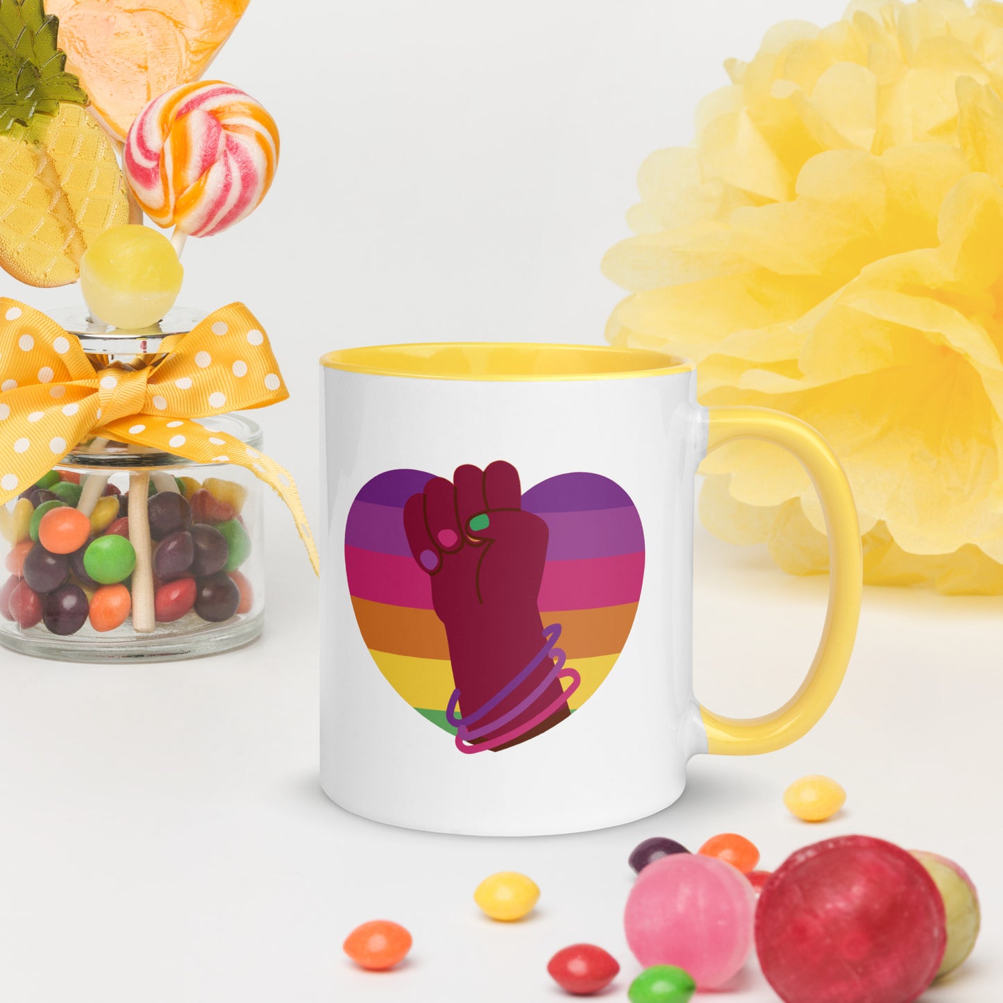 Heart of Solidarity | Pride | 11oz (325mL) Two-Tone Mug