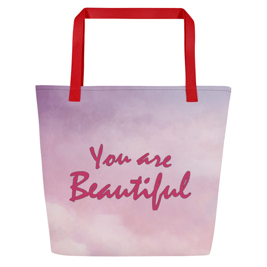 You Are Beautiful | Large Tote Bag w/ Inside Pocket