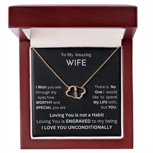 To My Amazing Wife | "Everlasting Love" GOLD Necklace