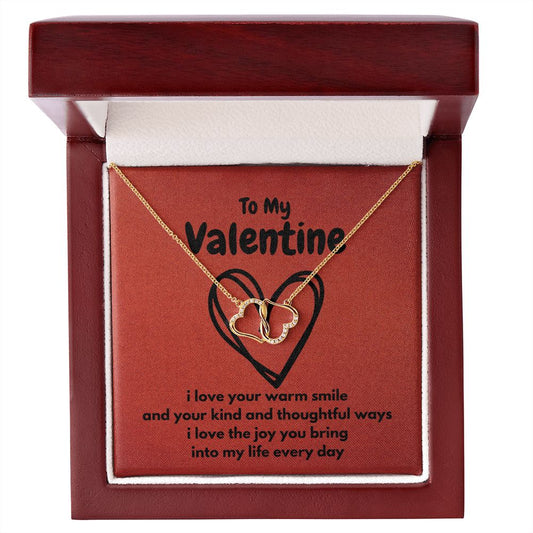 To My Valentine | "Everlasting Love" GOLD Necklace (Big Heart)