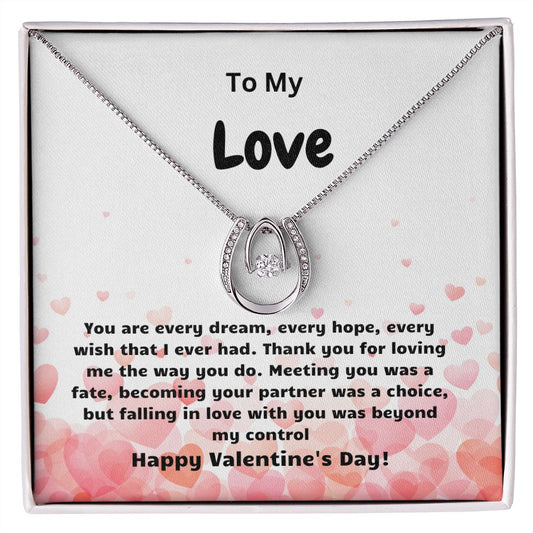 To My Valentine Love | "Lucky In Love" Necklace