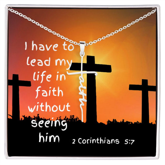 Faith Cross | Necklace (Sunrise) [2 Cor 5:7]