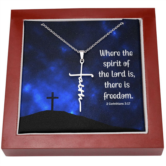 Faith Cross | Necklace (Spirit) [2Cor 3:17]