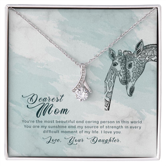 Dearest Mom from Daughter | "Alluring Beauty" Necklace (Giraffe Kiss)