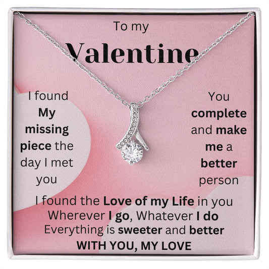 To My Valentine | "Alluring Beauty" Necklace (Pink Swirl)