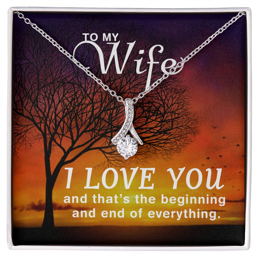 To My Wife... I Love You | "Alluring Beauty" Necklace (Sunset)