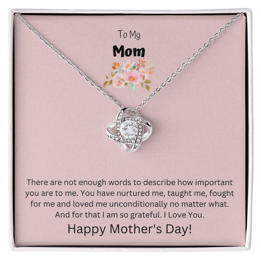 To My Mom on Mother's Day | "Love Knot" Necklace (Peach Blossom)