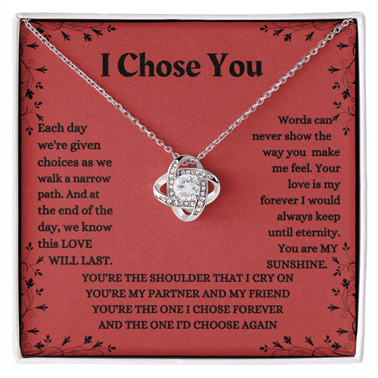 I Chose You | "Love Knot" Necklace