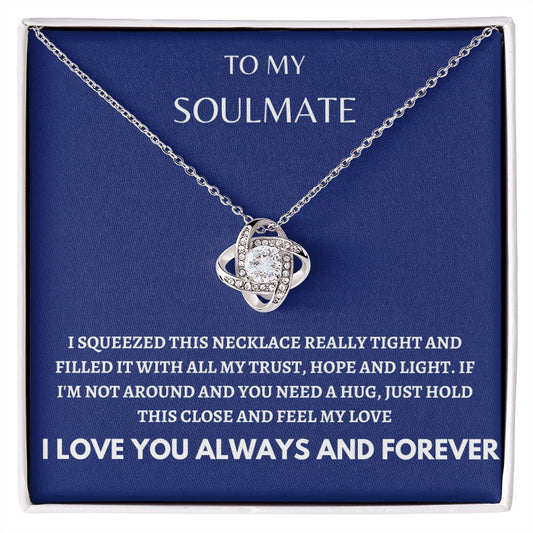 To My Soulmate | "Love Knot" Necklace (Deep Blue)
