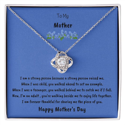 To My Mom on Mother's Day | "Love Knot" Necklace (Blue Blossom)