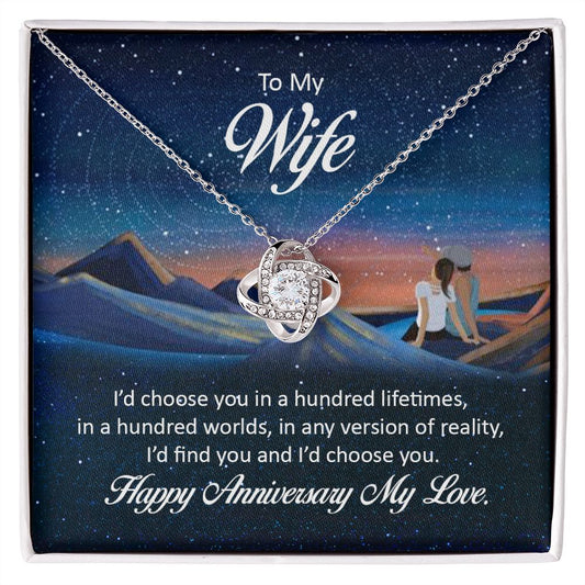 To My Wife | Anniversary | "Love Knot" Necklace (The Dunes)