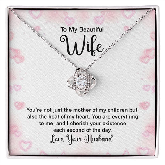 Wife and Mother | "Love Knot" Necklace (Bubble Hearts)