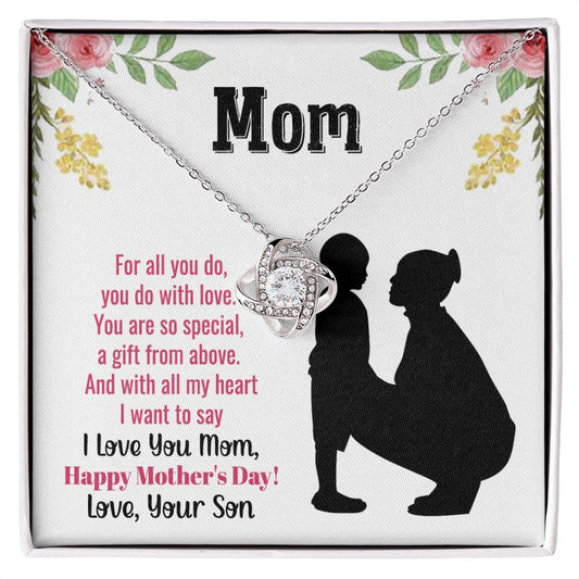 To Mom from Son on Mother's Day | "Love Knot" Necklace