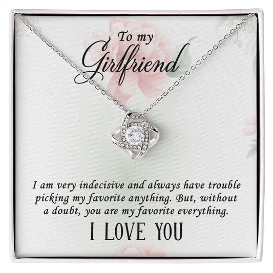 To My Girlfriend | "Love Knot" Necklace (The Rose)