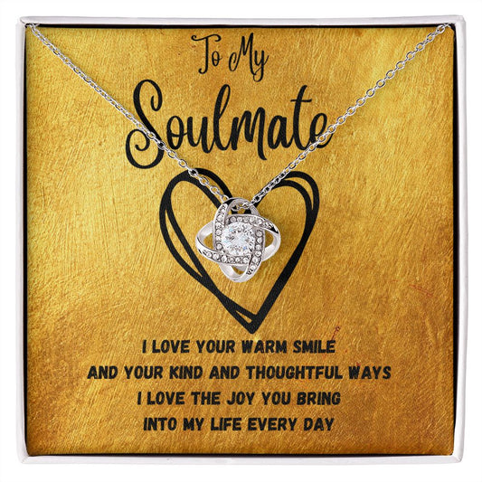 To My Soulmate | "Love Knot" Necklace (Big Heart)