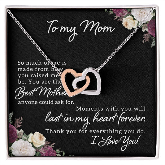 To My Mom | "Hearts Entwined" Necklace (Forever Rose)