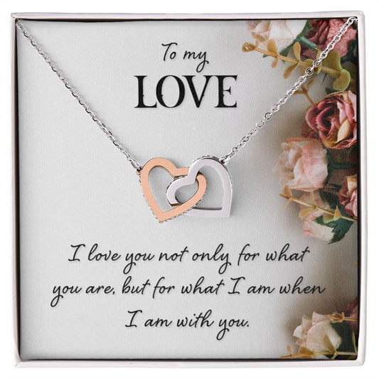 To My Love | "Hearts Entwined" Necklace (Roses)