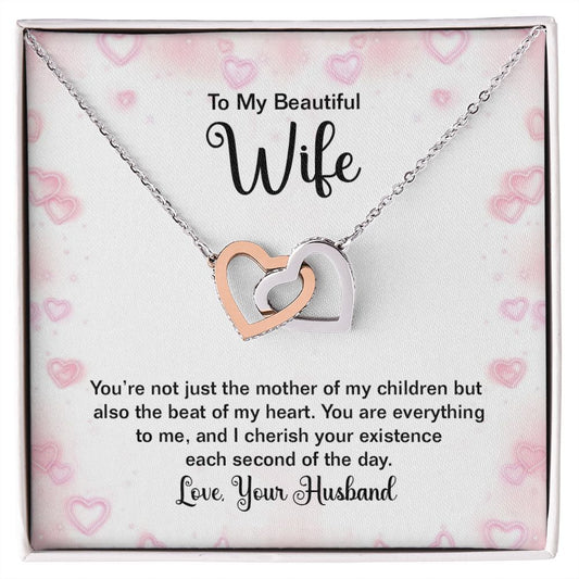 Wife and Mother | "Hearts Entwined" Necklace (Bubble Hearts)