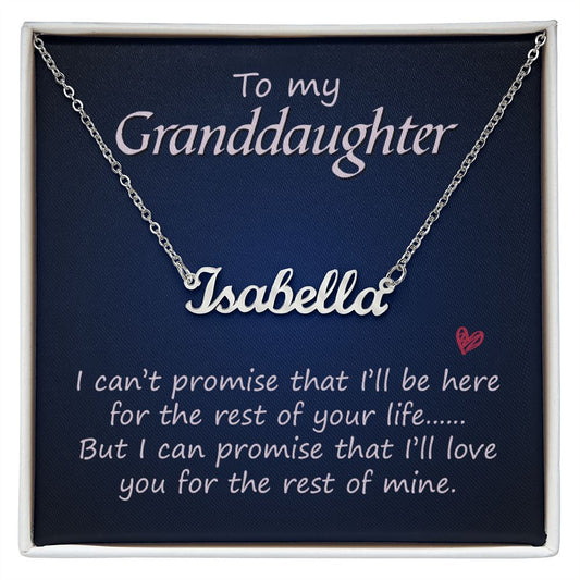 To My Granddaughter | Customizable Name Necklace