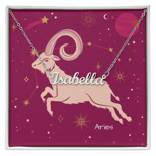 Zodiac | Aries (March 21 – April 20) | Name Necklace CUSTOMIZABLE