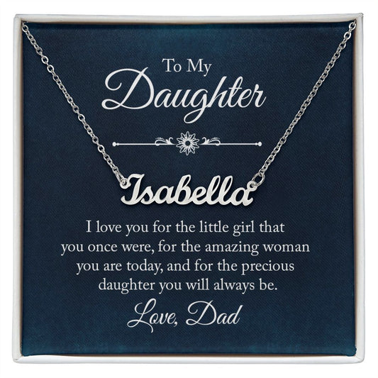 To My Daughter From Dad | Customizable Name Necklace