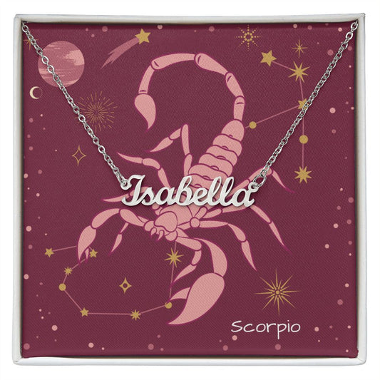 Zodiac | Scorpio (October 24 – November 22) | Name Necklace CUSTOMIZABLE