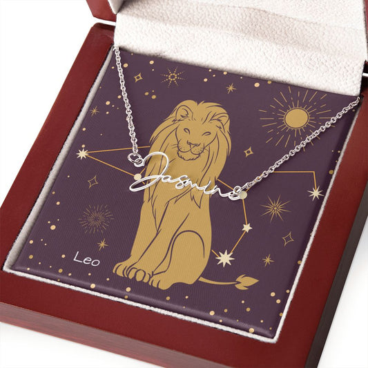Zodiac | Leo (July 24 – August 23) | Signature Name Necklace