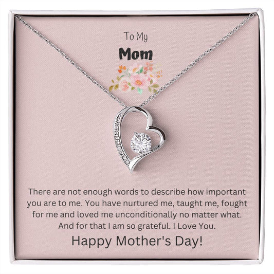 To My Mom on Mother's Day | "Forever Love" Necklace (Peach Blossom)