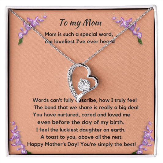 To My Mom on Mother's Day | "Forever Love" Necklace (Orange Blossom)