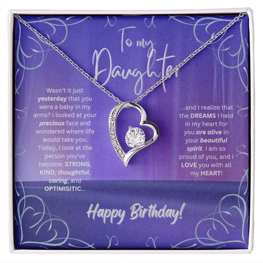 To My Daughter... Happy Birthday | "Forever Love" Necklace