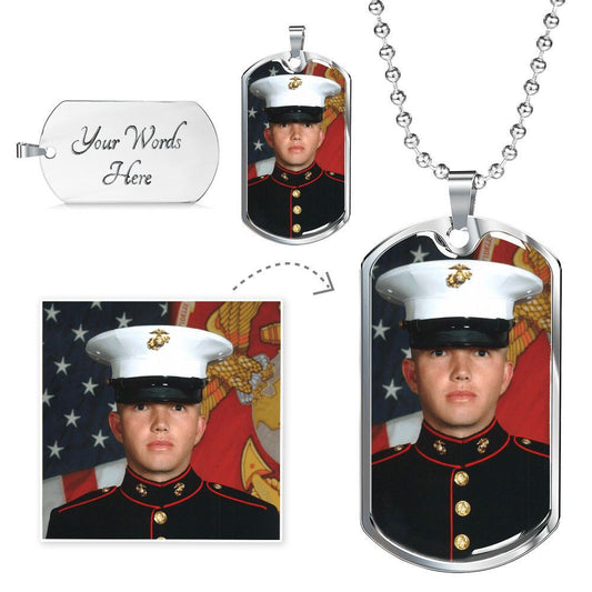 Military-Style Dog Tag Necklace | Personalized with Your PHOTO