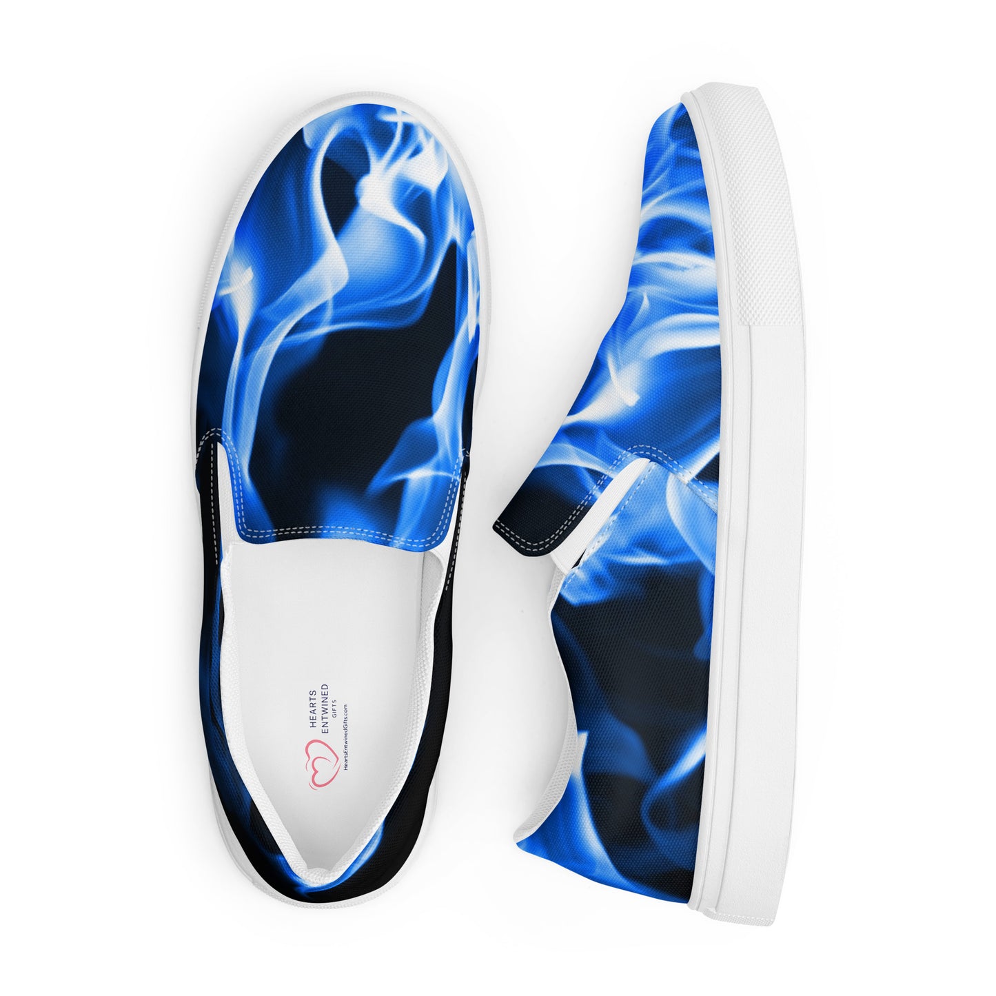Blue Flame | Men’s Slip-On Canvas Shoes