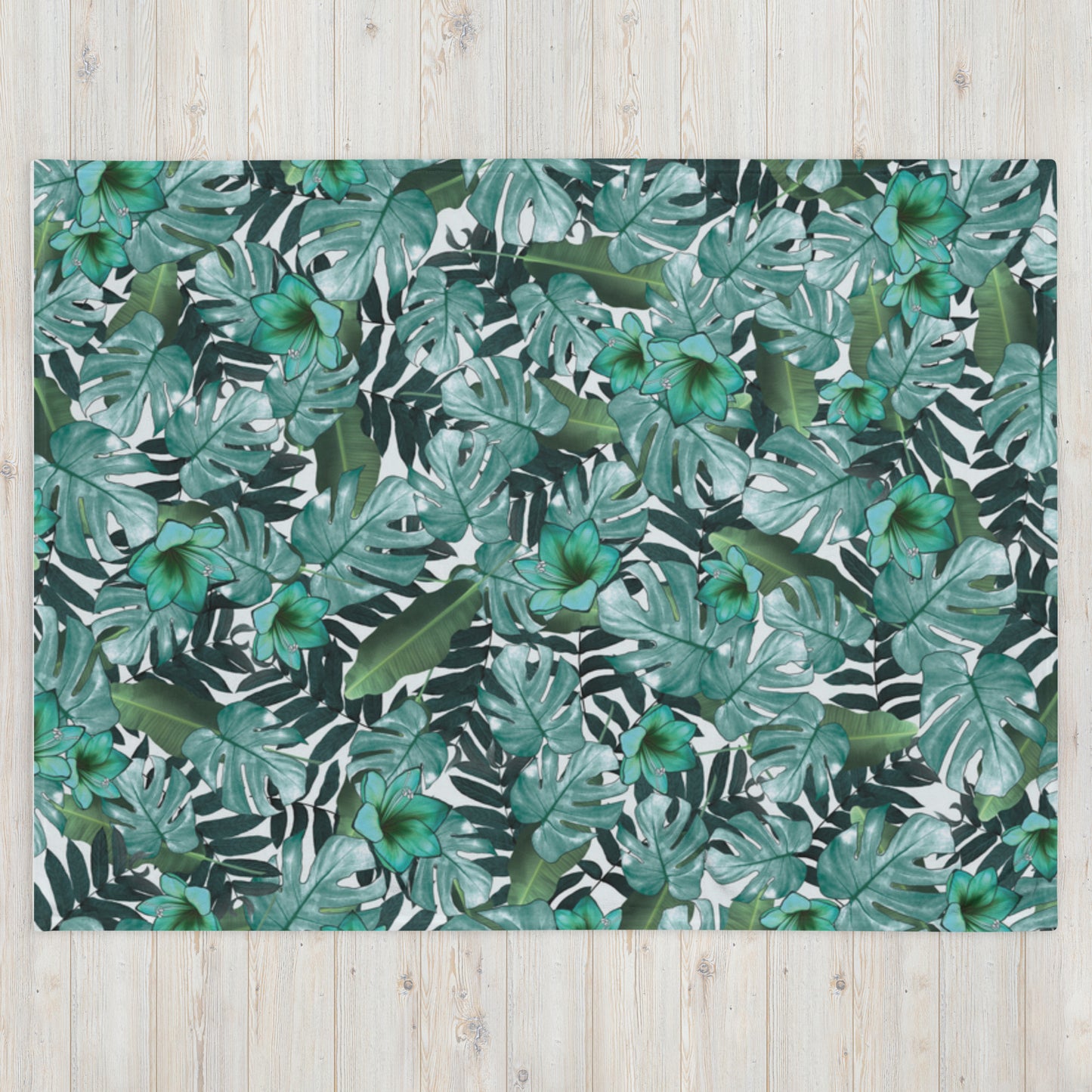 Green Palm | Throw Blanket
