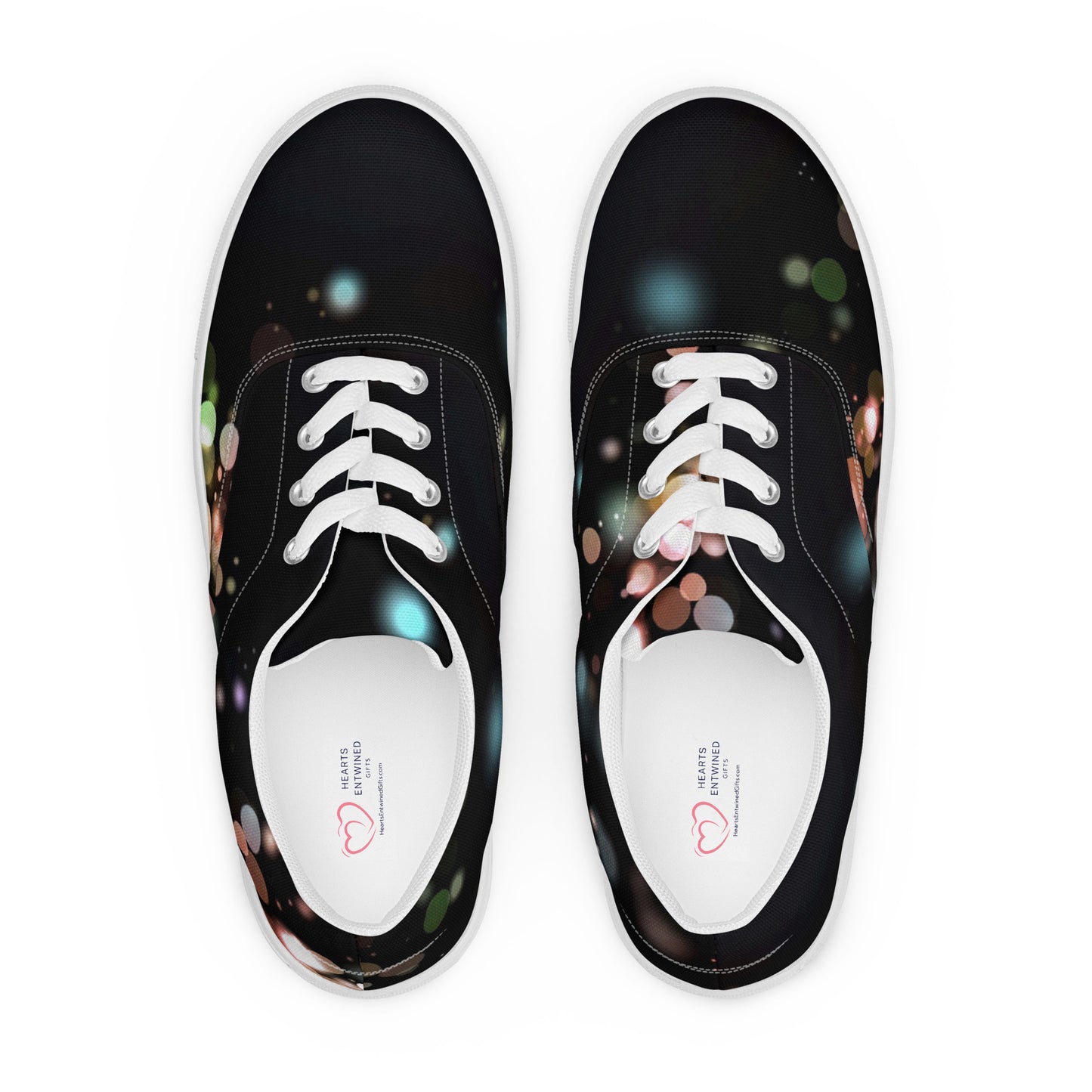 Black Glitter | Women’s Lace-Up Canvas Shoes